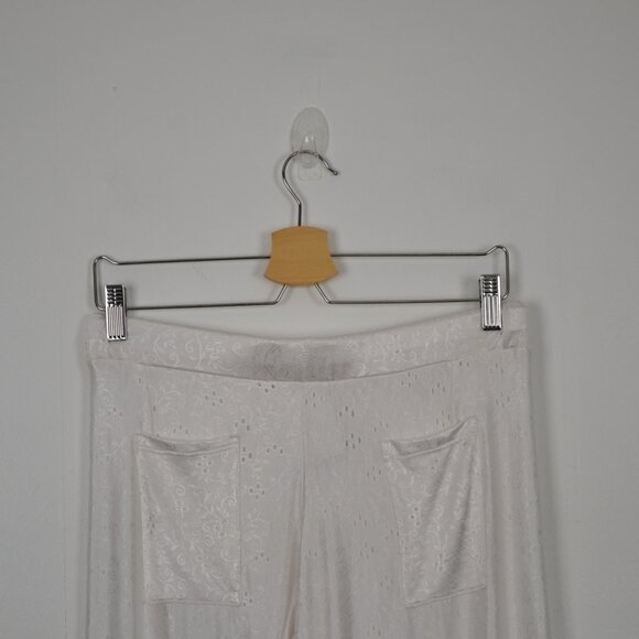 Foxers Lounge Pants Womens M Eyelet Design Drawstring Waist Soft Relaxed Fit - Picture 6 of 9